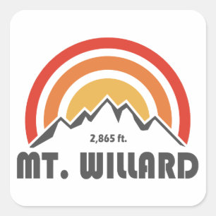 Pegatina Cuadrada Mt. Willard New Hampshire