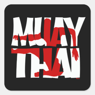 Pegatina Cuadrada Muay Thai