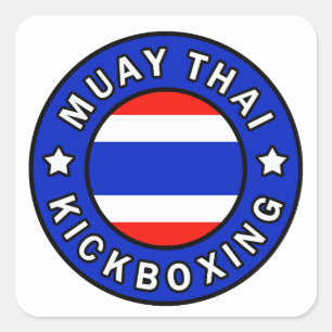Pegatina Cuadrada Muay Thai
