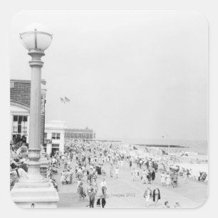 Pegatina Cuadrada Muchedumbres 2