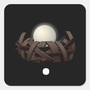 Pegatina Cuadrada Muebles de brillo lámpara de pared de nido