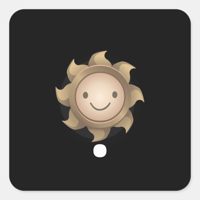 Pegatina Cuadrada Muebles de brillo lámpara de pared solar (Anverso)