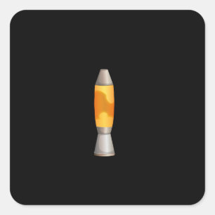 Pegatina Cuadrada Muebles de glitch lámpara de lava de minitabledeco