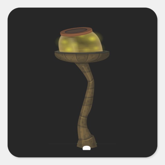 Pegatina Cuadrada Muebles de grisú lámpara lámpara de lupa lámpara d (Anverso)