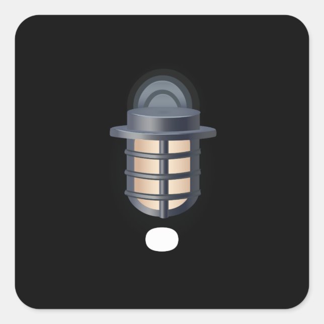 Pegatina Cuadrada Muebles de vidrio lámpara de pared de aluminio (Anverso)