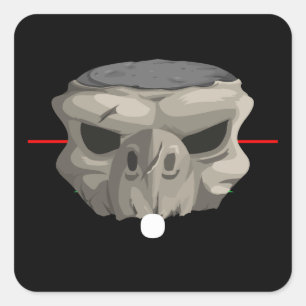 Pegatina Cuadrada Muebles de vidrio taburete del infierno