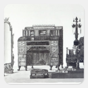 Pegatina Cuadrada Muebles en el estilo griego