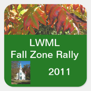 Pegatina Cuadrada Muestra 3 del Rally LWML Zone