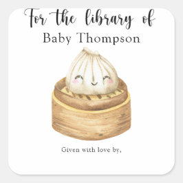 Pegatina Cuadrada Muestreo de acuarela - para la biblioteca de