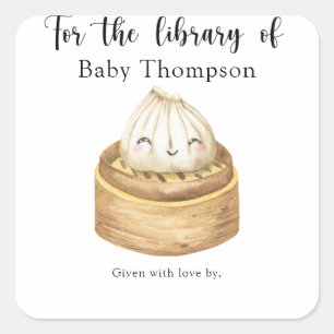 Pegatina Cuadrada Muestreo de acuarela - para la biblioteca de