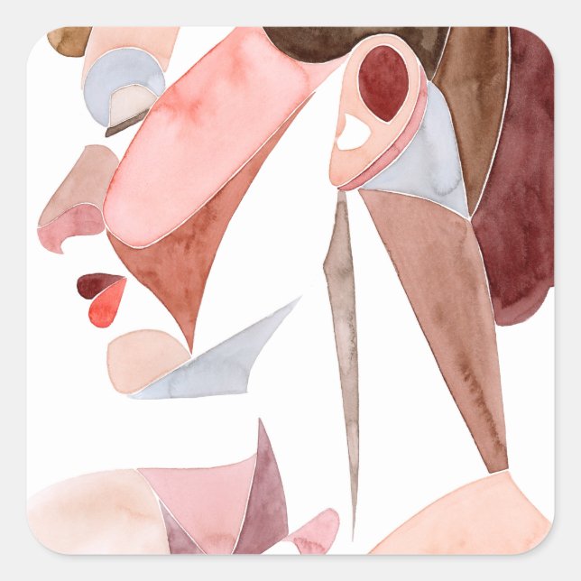 Pegatina Cuadrada Mujer de la Edad Dorada (Anverso)