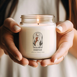 Pegatina Cuadrada Mujer deja el arco lunar SKINCARE Wellness Day Spa