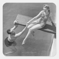 Mujer en la tabla de submarinismo