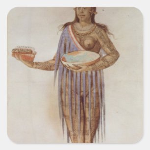 Pegatina Cuadrada Mujer india de Florida