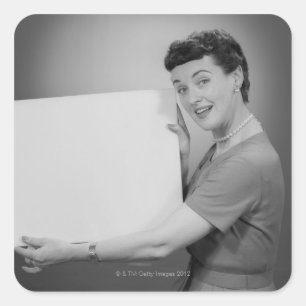 Pegatina Cuadrada Mujer madura