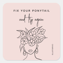 Mujer moderna con flores personalizada