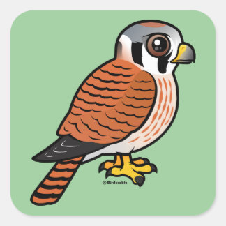 Pegatina Cuadrada Mujer norteamericana de Kestrel
