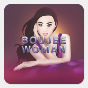 Pegatina Cuadrada Mujer TEE Boujee