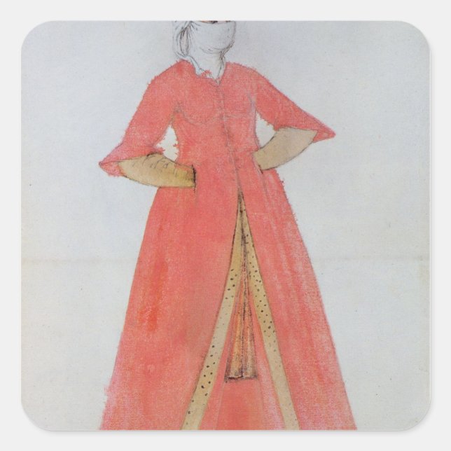 Pegatina Cuadrada Mujer turca (Anverso)