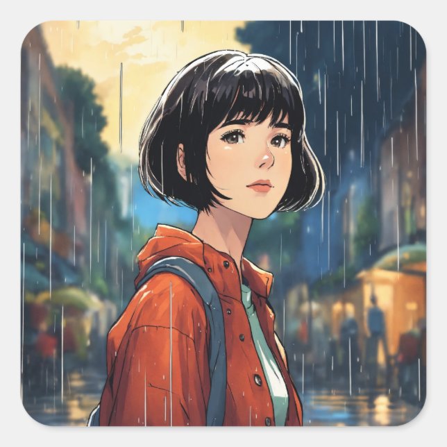 Pegatina Cuadrada mujeres (Anverso)