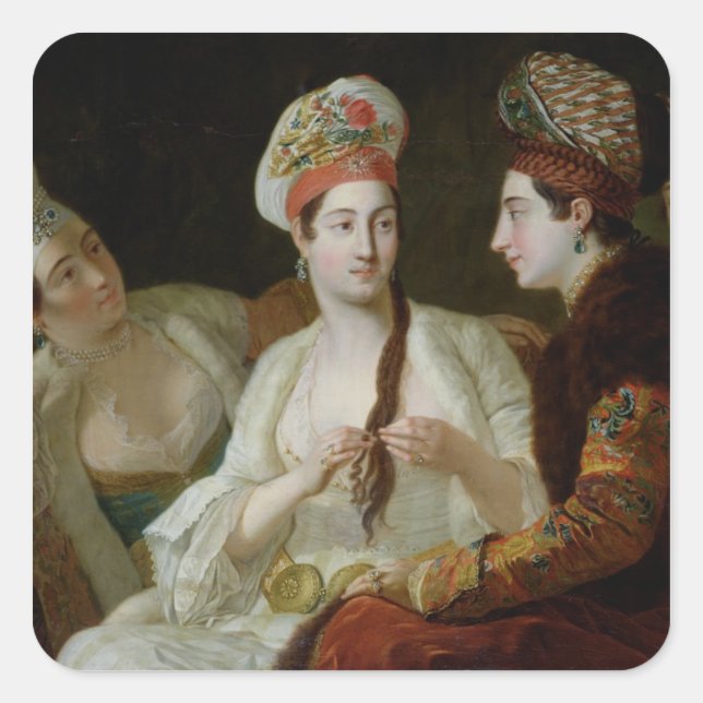 Pegatina Cuadrada Mujeres turcas (Anverso)