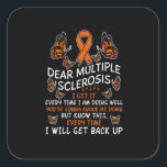 Pegatina Cuadrada Multiple Sclerosis Butterfly Ribbon World Ms Day<br><div class="desc">multiple sclerosis butterfly ribbon world ms day</div>