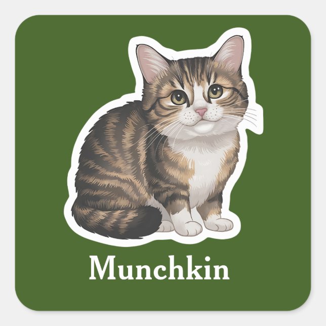 Pegatina Cuadrada Munchkin (Anverso)
