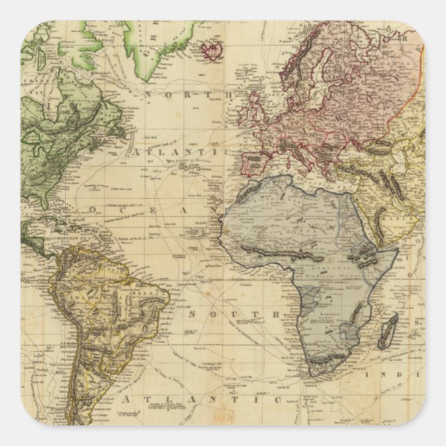 Pegatina Cuadrada Mundo 5 (Anverso)