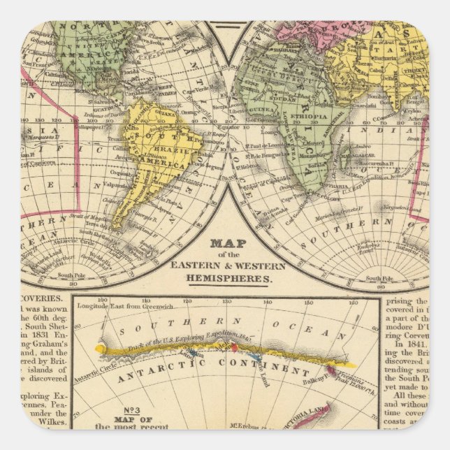 Pegatina Cuadrada Mundo 7 (Anverso)