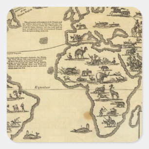 Pegatina Cuadrada Mundo de los Animales