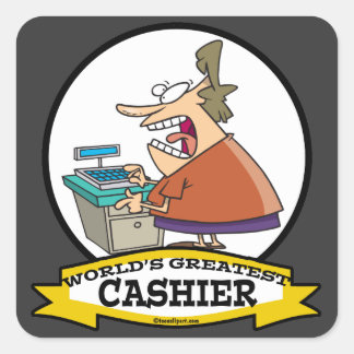 PEGATINA CUADRADA MUNDO MUJERES MAYORES CASHIER PERSONALIZADO