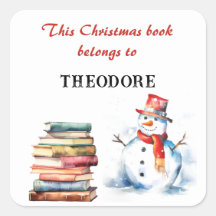 Muñeco de Nieve de Navidad Niños Este Libro Perten