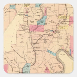 Pegatina Cuadrada Municipio de Cornplanter