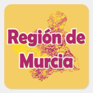 Pegatina Cuadrada Murcia