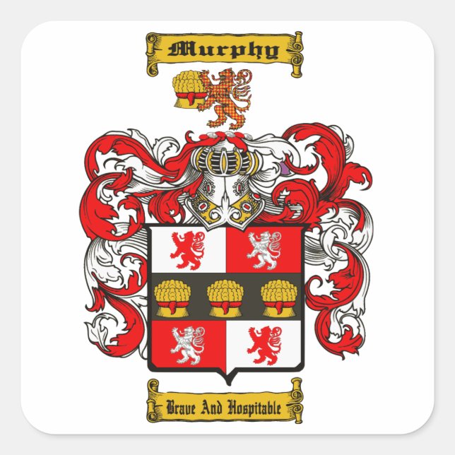 Pegatina Cuadrada Murphy (Anverso)