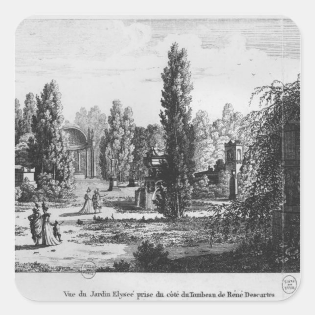 Pegatina Cuadrada Musee des Monuments Francais, París (Anverso)