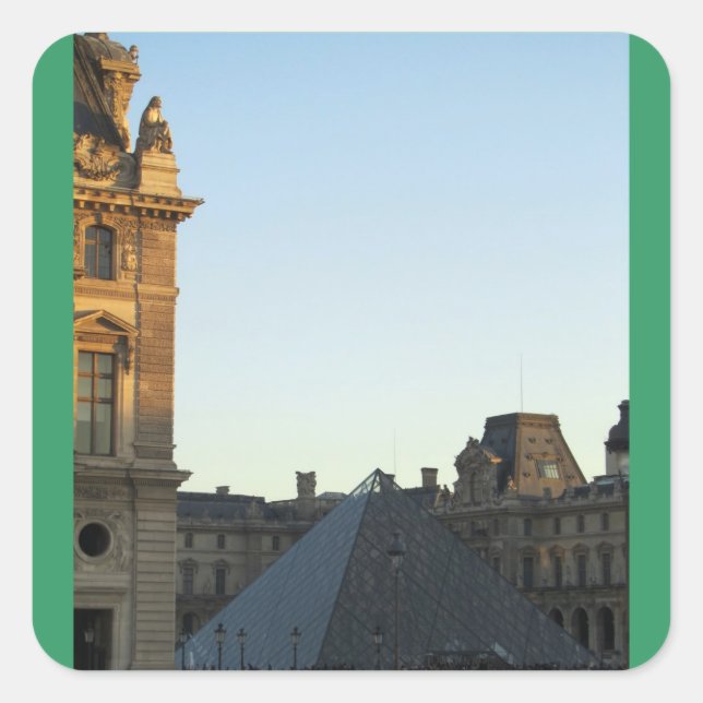 Pegatina Cuadrada Musee du Louvre (Anverso)