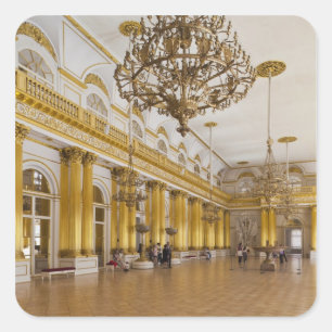 Pegatina Cuadrada Museo del Hermitage, Sala 191, El Gran Salón