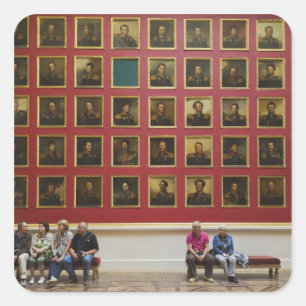 Pegatina Cuadrada Museo Hermitage, Sala 197, Galería de la Guerra d