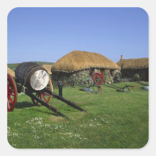 Pegatina Cuadrada Museo Skye, Kilmuir, Isla de Skye, Tierras Altas,