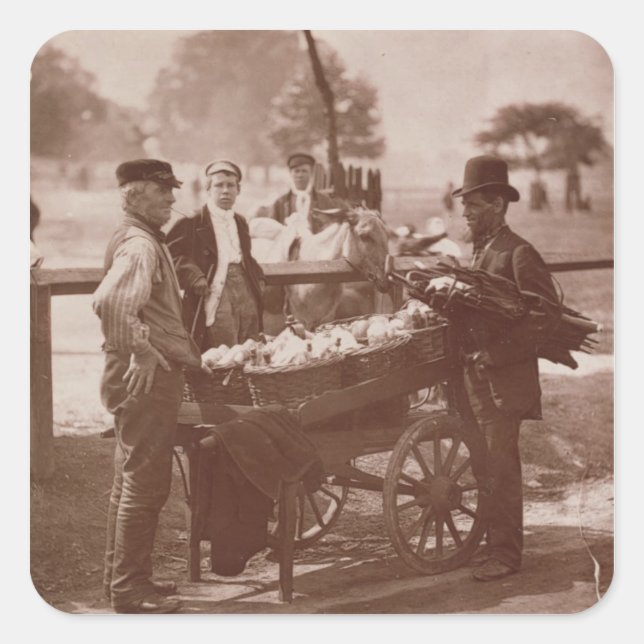 Pegatina Cuadrada Mush Faker y Ginger Beer Maker, de 'Street Lif (Anverso)