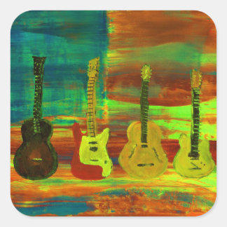Pegatina Cuadrada Música Americana