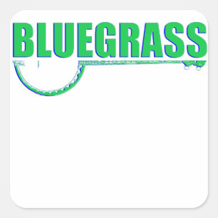 Pegatina Cuadrada Música Bluegrass