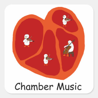 Pegatina Cuadrada música de cámara