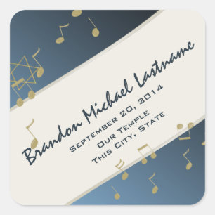 Pegatina Cuadrada Música en el aire