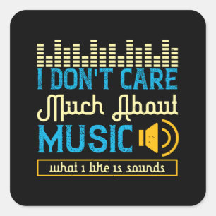 Pegatina Cuadrada Música - Lo Que Me Gusta Son Los Sonidos