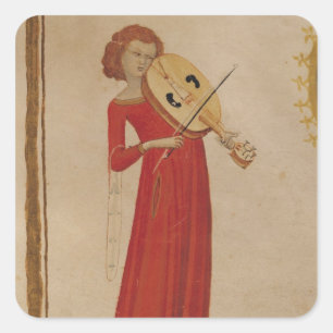 Pegatina Cuadrada Músico, de 'De Musica' por Boethius