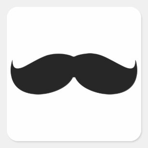 Pegatina Cuadrada Mustache