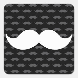 Pegatina Cuadrada Mustache Mustache