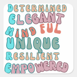 Pegatina Cuadrada muy demencial muy mental